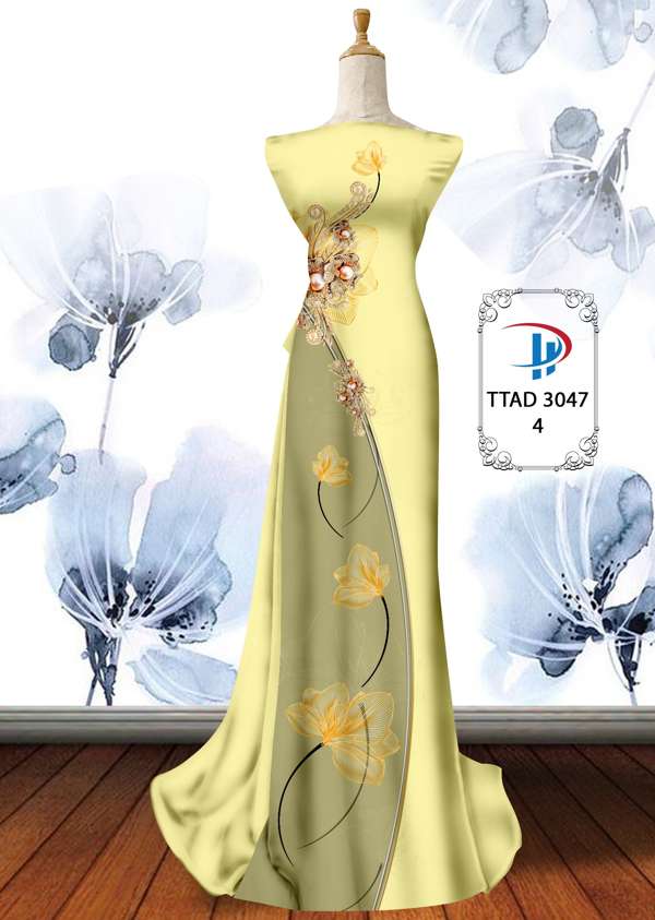 Vải Áo Dài Hoa In 3D AD TTAD3047 67